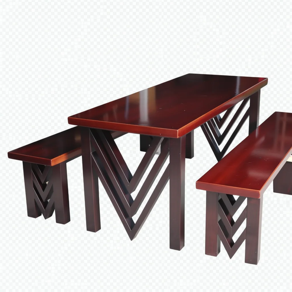 Mahogany Yemək Dəsti — Chevron Çərçivə